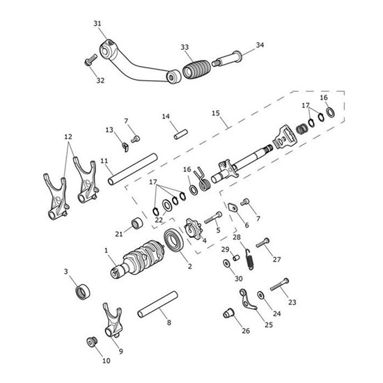 Bild von Gearchange Pedal, Polished