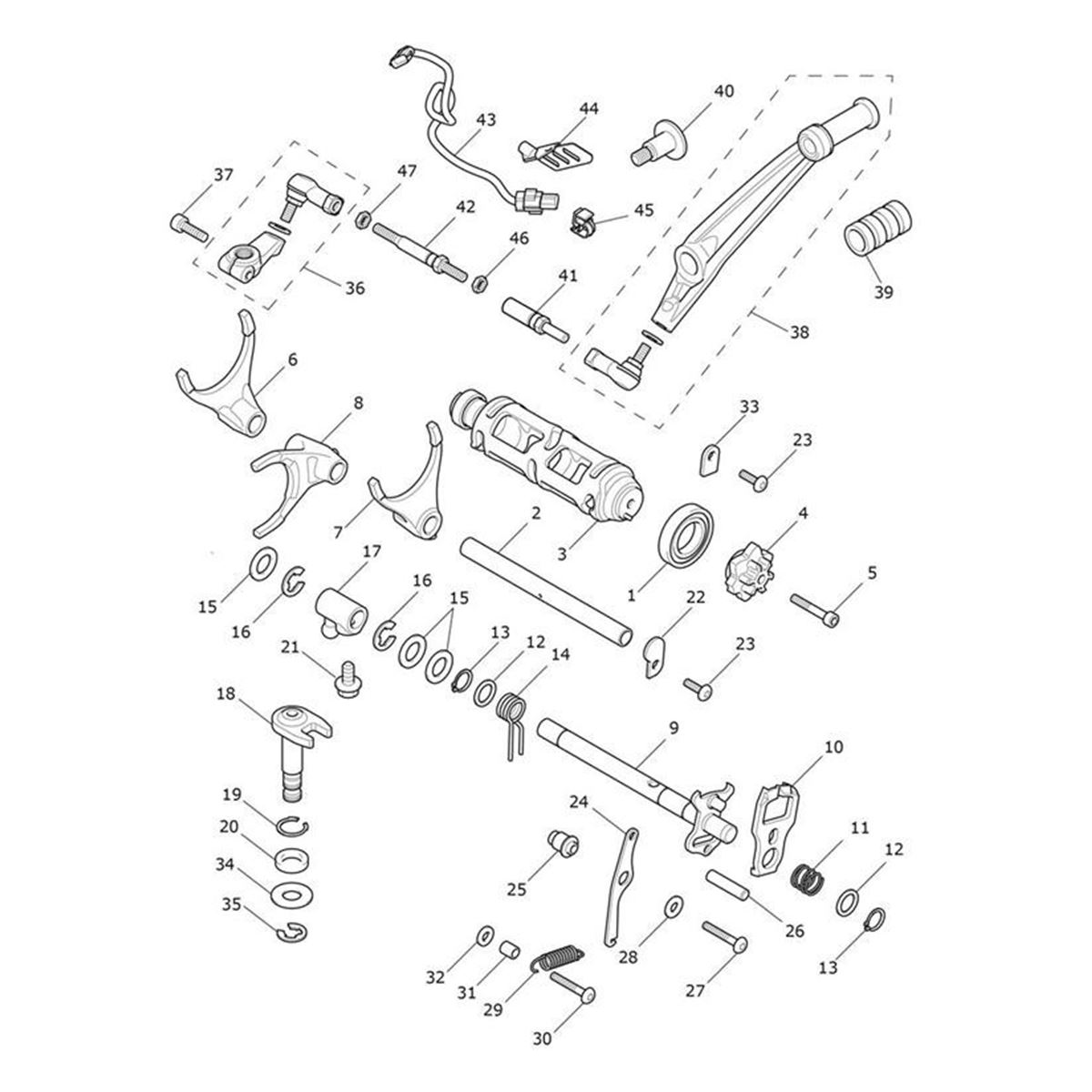 Bild von Gearchange Pedal Assembly, Black