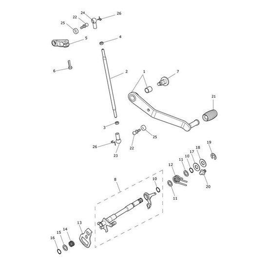 Bild von Gearchange Pedal Assembly