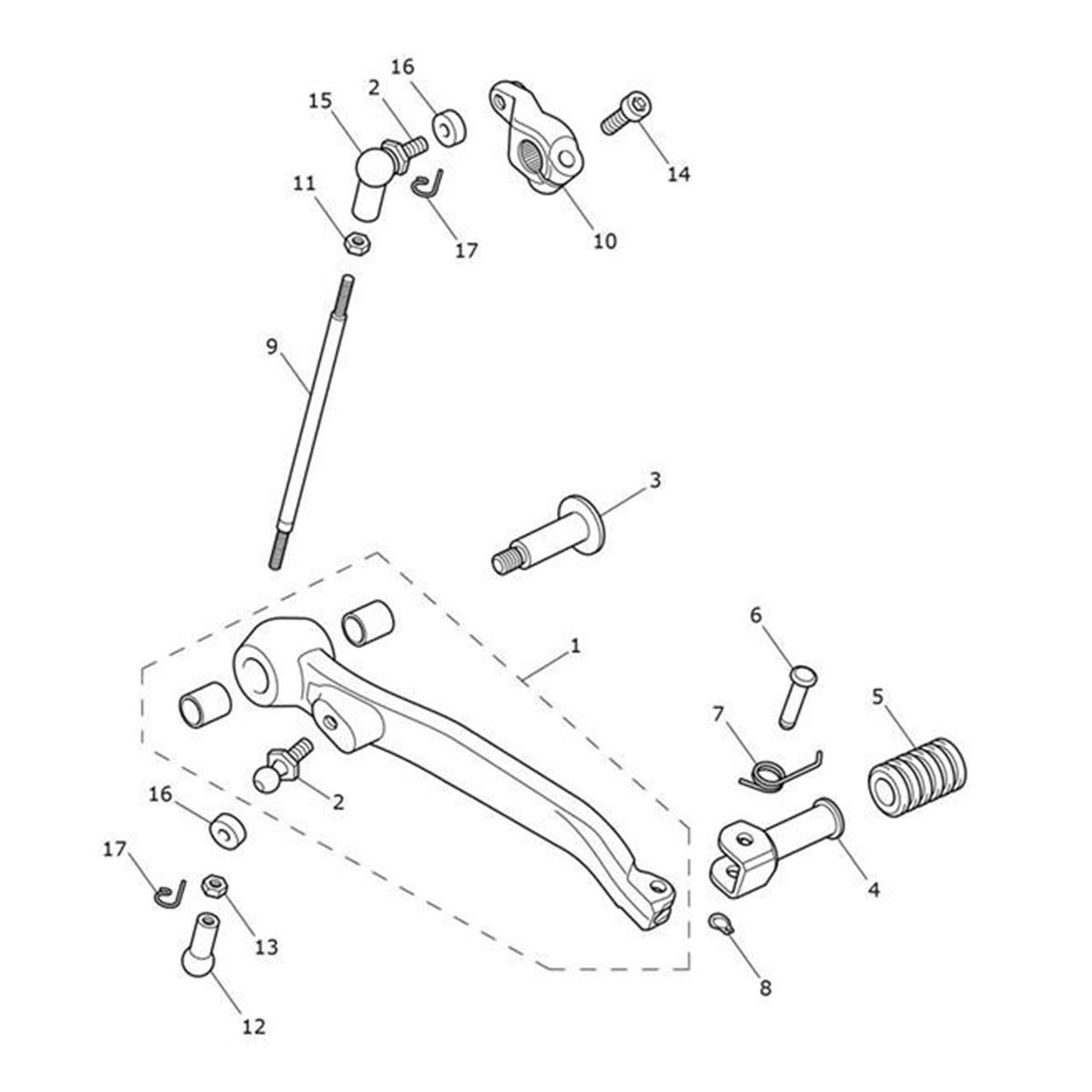 Bild von Gearchange Pedal Assembly