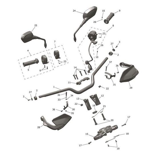 Bild von Grip, Handlebar, LH