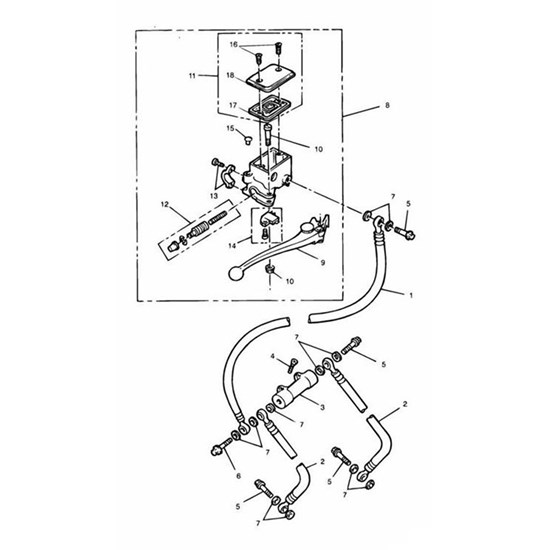 Bild von HANDBREMSPUMPE, EINSTELLBAR