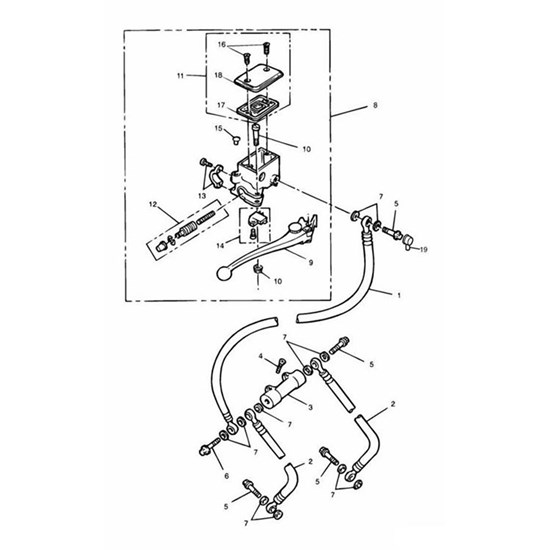 Bild von HANDBREMSPUMPE EINSTELLB. 14mm