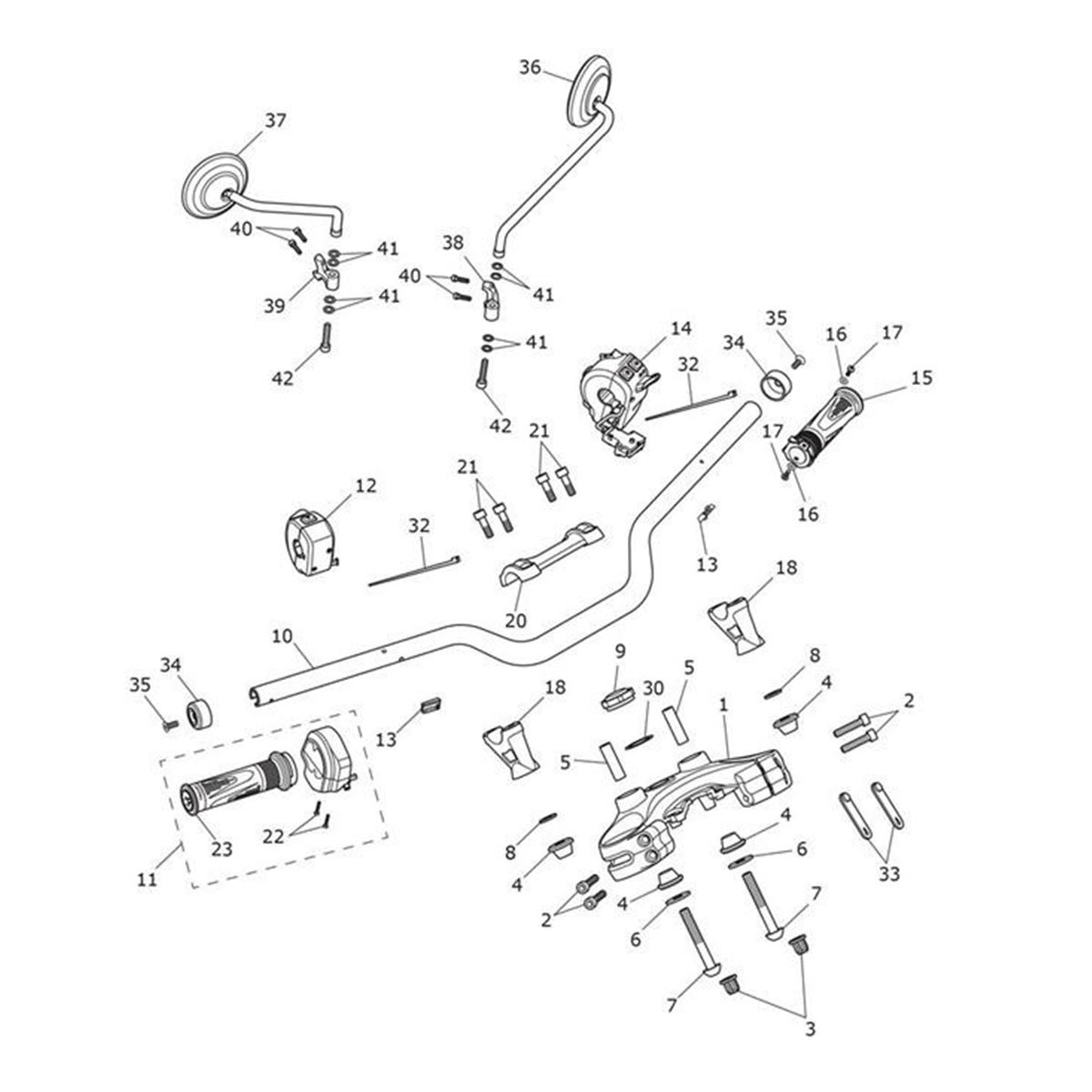 Bild von Handlebar, Aluminium, Black