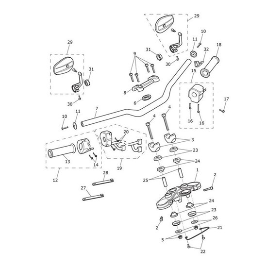 Bild von Handlebar, Clamp, Linked