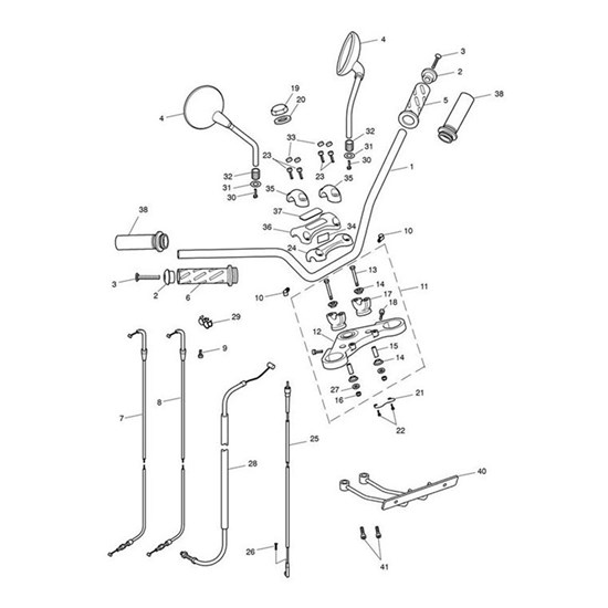 Bild von Handlebar Assy, 25.4mm, Black