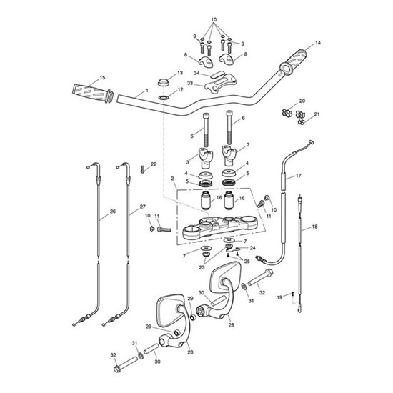 Bild von Handlebar Assy, 25.4mm, Chromed