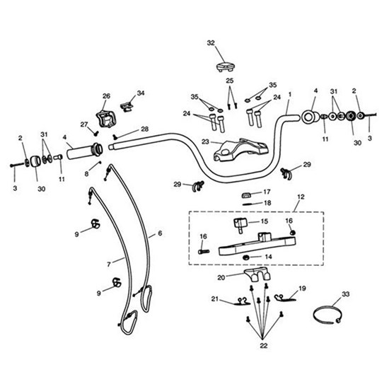 Bild von Handlebar Assy, 25.4mm