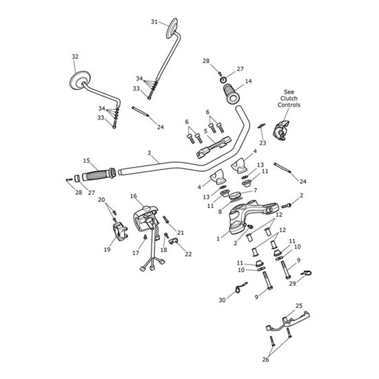 Bild von Handlebar Clamp, Lower, Graphite