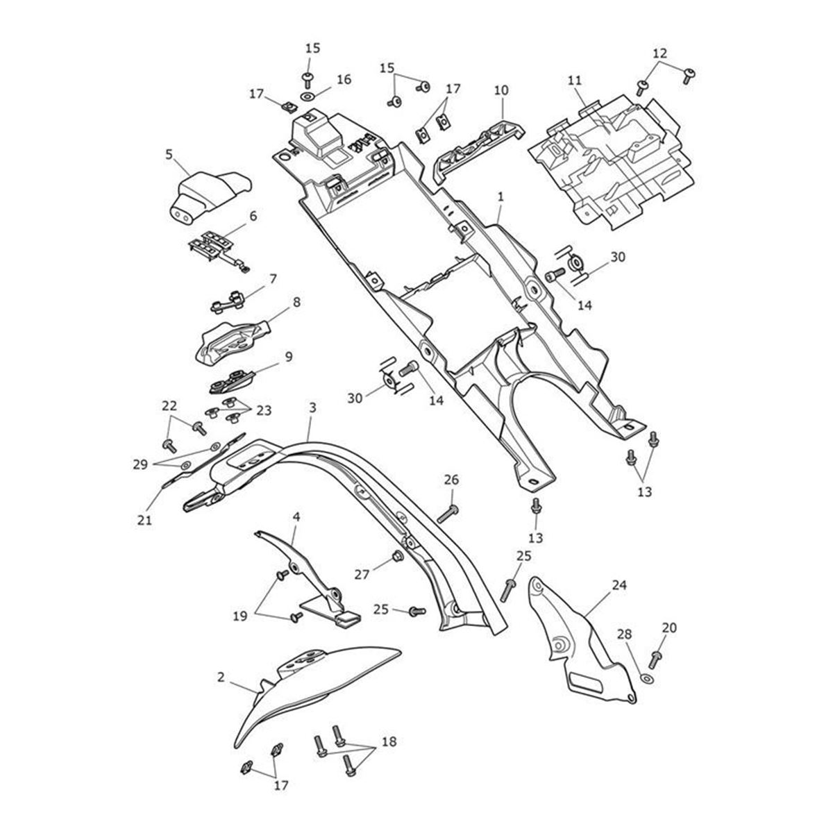 Bild von Harness Cover, Number Plate, Mldg