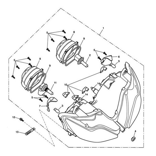 Bild von Headlight, RH Dip