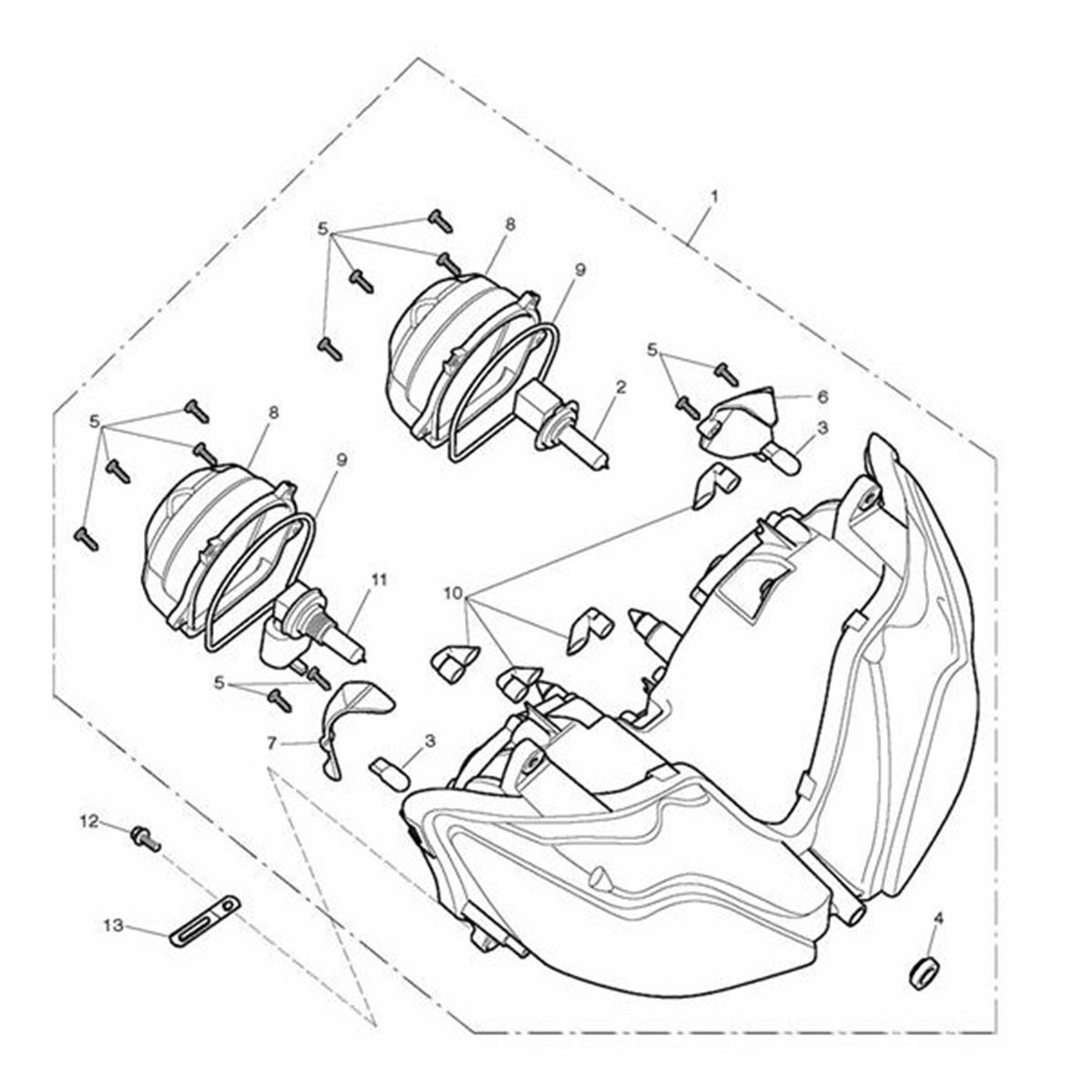 Bild von Headlight, RH Dip