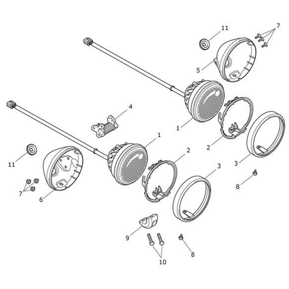 Bild von Headlight Bezel, Black