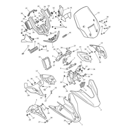 Bild von High Mudguard, Lower + Decal Grey