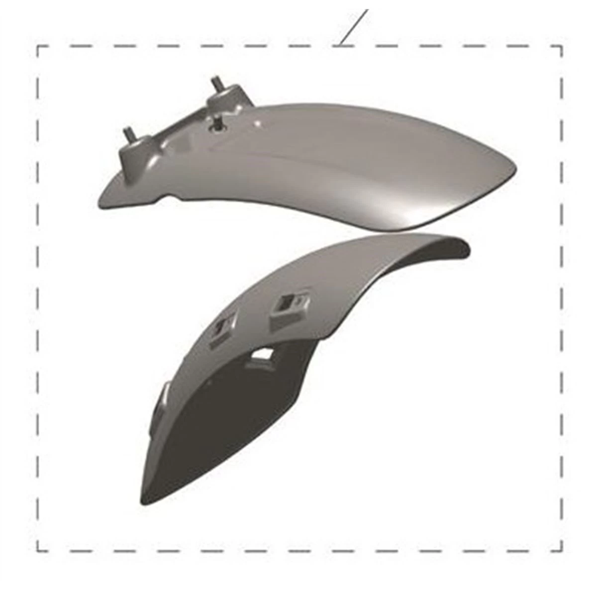 Bild von High Mudguard Kit, Matt Aluminium Silver