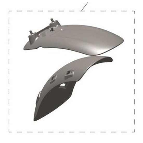 Bild von High Mudguard Kit, Matt Aluminium Silver