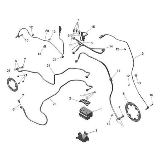 Bild von Hose, ABS Unit - Front Caliper