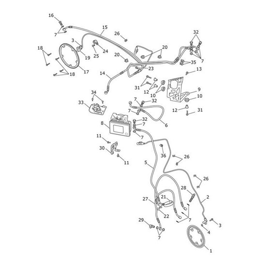 Bild von Hose, Brake, Front, M/C to Mod