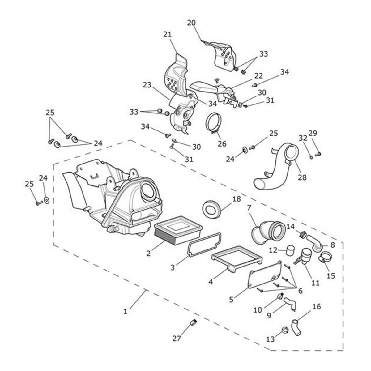 Bild von Hose, Breather, Crankcase