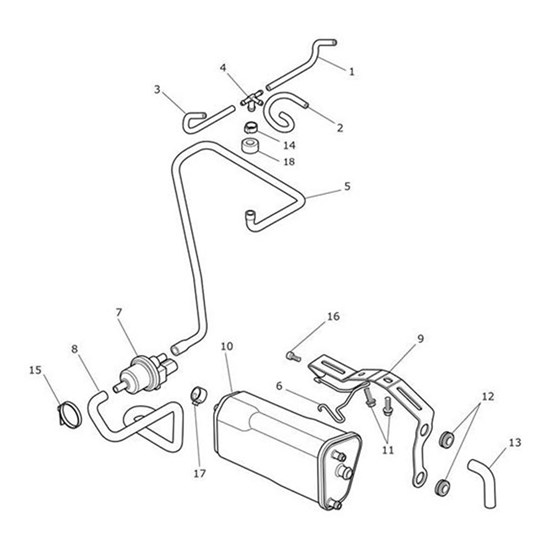Bild von Hose, Evap Cannister