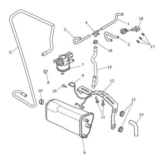 Bild von Hose, Evap Cannister
