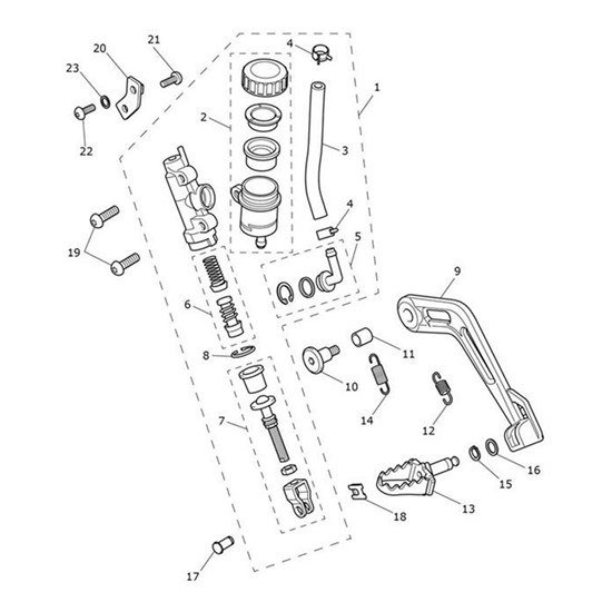 Bild von Hose, Rear M/Cyl, Reservoir