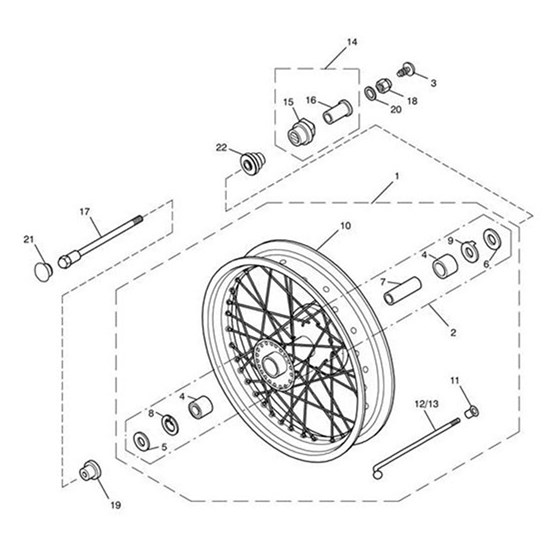 Bild von Hub Assy, Front, Silver