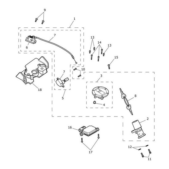 Bild von Ignition Lock, Combined, Red