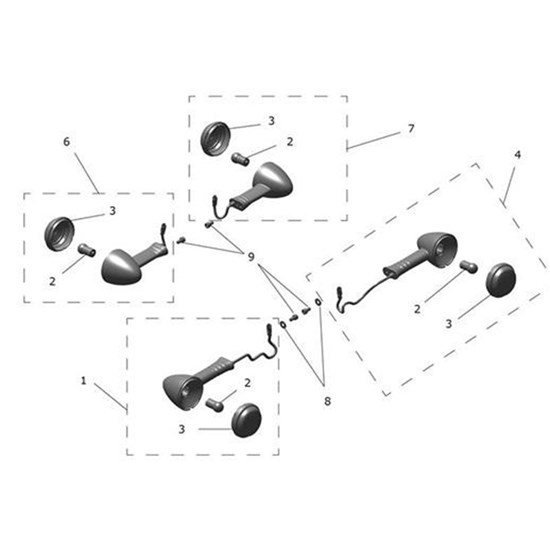 Bild von Indicator, Black, Amber Lens