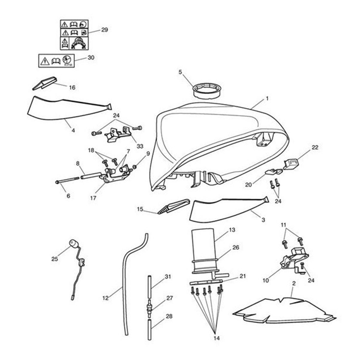 Bild von Infill, Fuel Tank, LH, Rubber