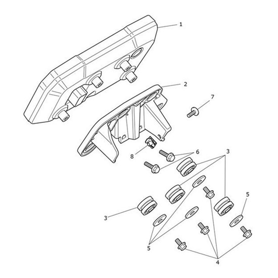 Bild von Instrument Mount, 7 Inch, Moulding