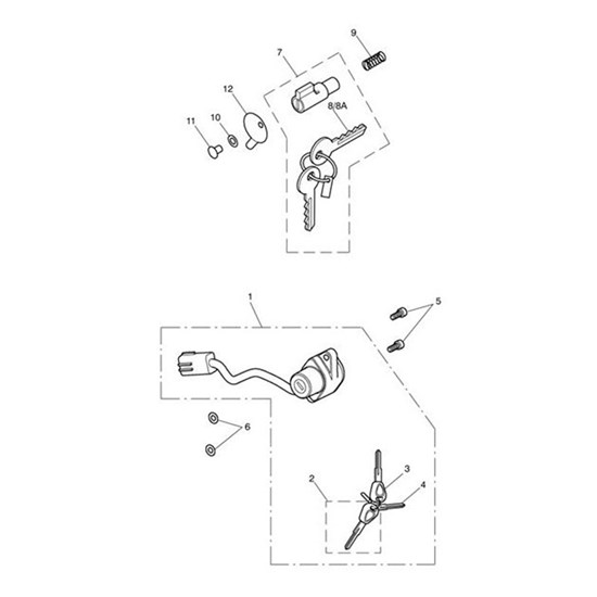 Bild von Key, Cut, Alarm, Unbadged