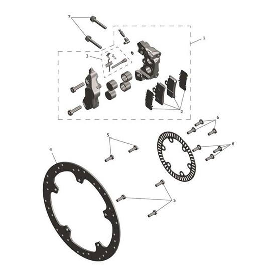 Bild von Kit, Front Brake Pad with Shim BRM04C GR