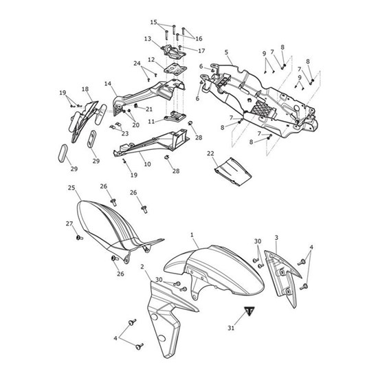 Bild von Kit, Underseat Tray, ECU