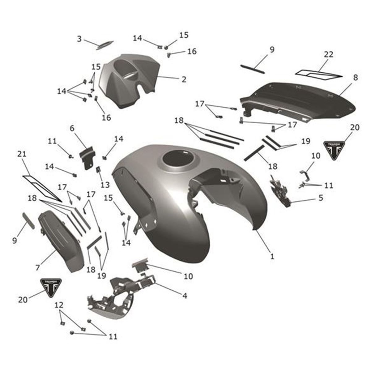 Bild von Knee Pad, Fuel Tank, LH