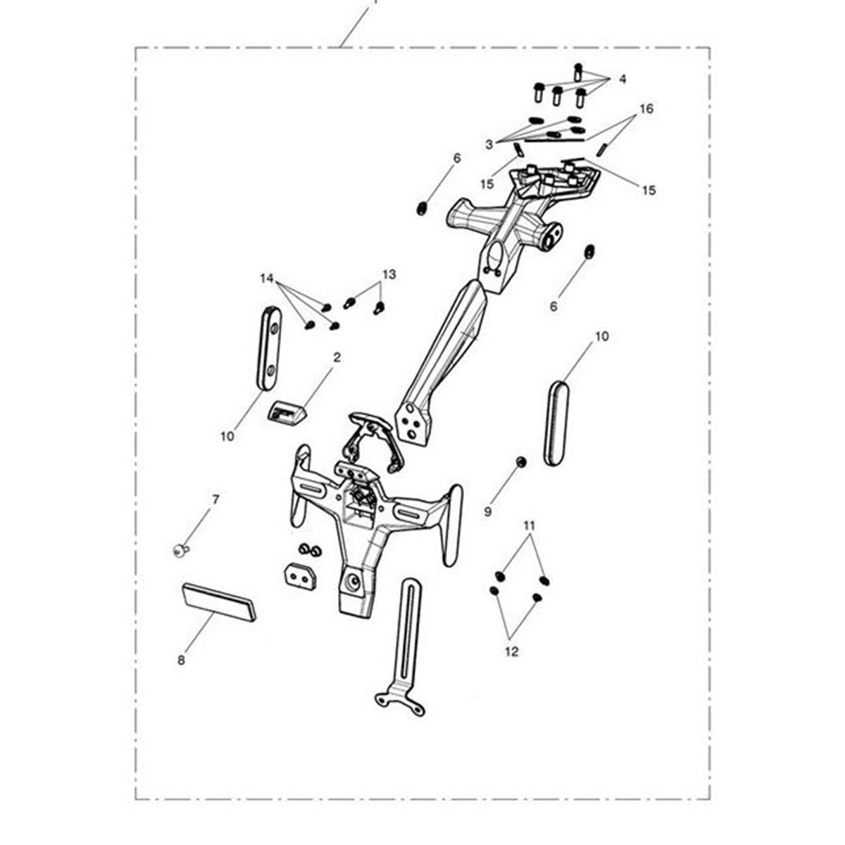 Bild von LED Light, Reg Plate Assy