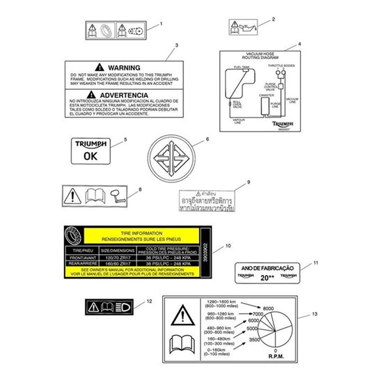 Bild von Label, Headlight, Do Not Cover, Black