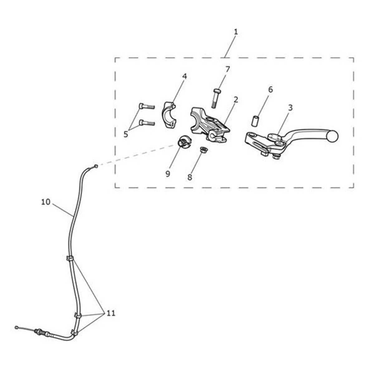 Bild von Lever Assy, Clutch, Adj, Mirror