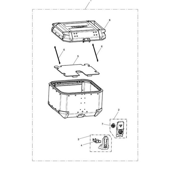 Bild von Lid Assy, Top Box, Black