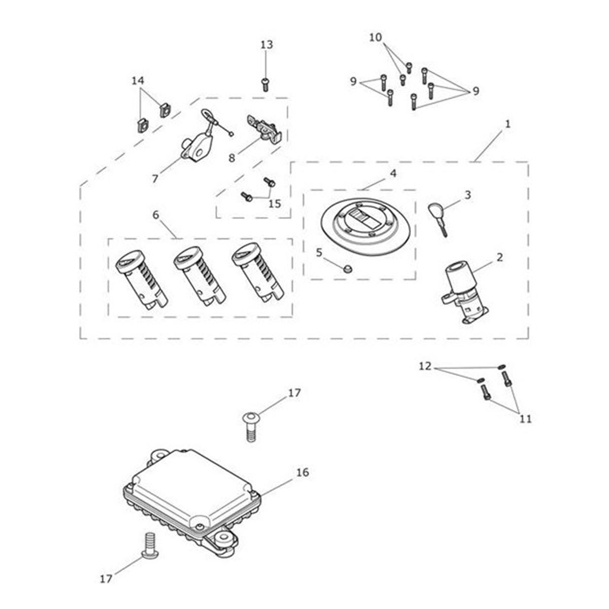 Bild von Lockset Assy, Combined