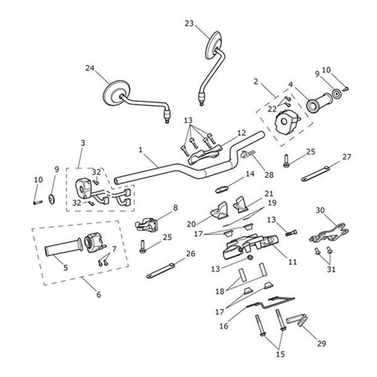 Bild von Lower Handlebar Clamp, LHS