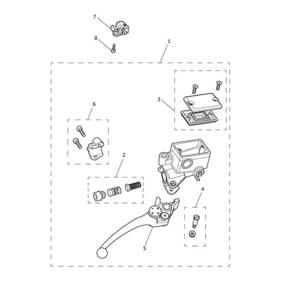 Bild von Master Cylinder Assy, Front, Axial, 14mm