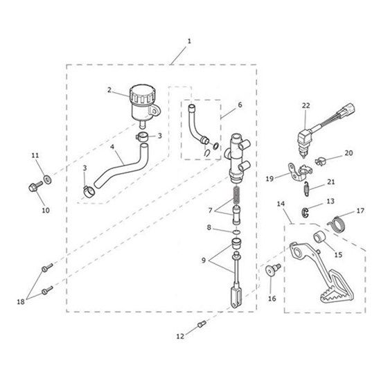 Bild von Master Cylinder Assy, Rear