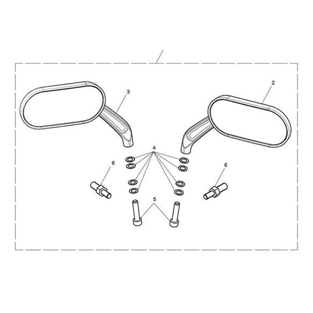Bild von Mirror, Oval, RH, Assy