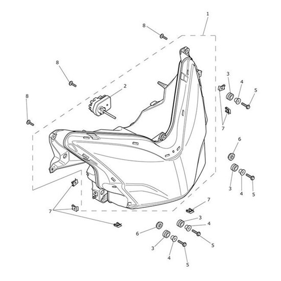 Bild von Motor, Headlight Adjust