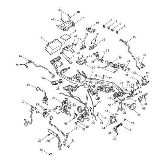 Bild von Moulding, Bracket, Connectors, Headstock, Front