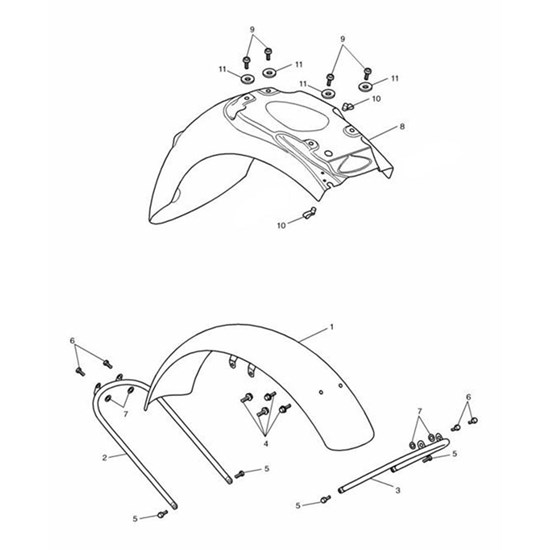 Bild von Mudguard Assy, Rear, Painted