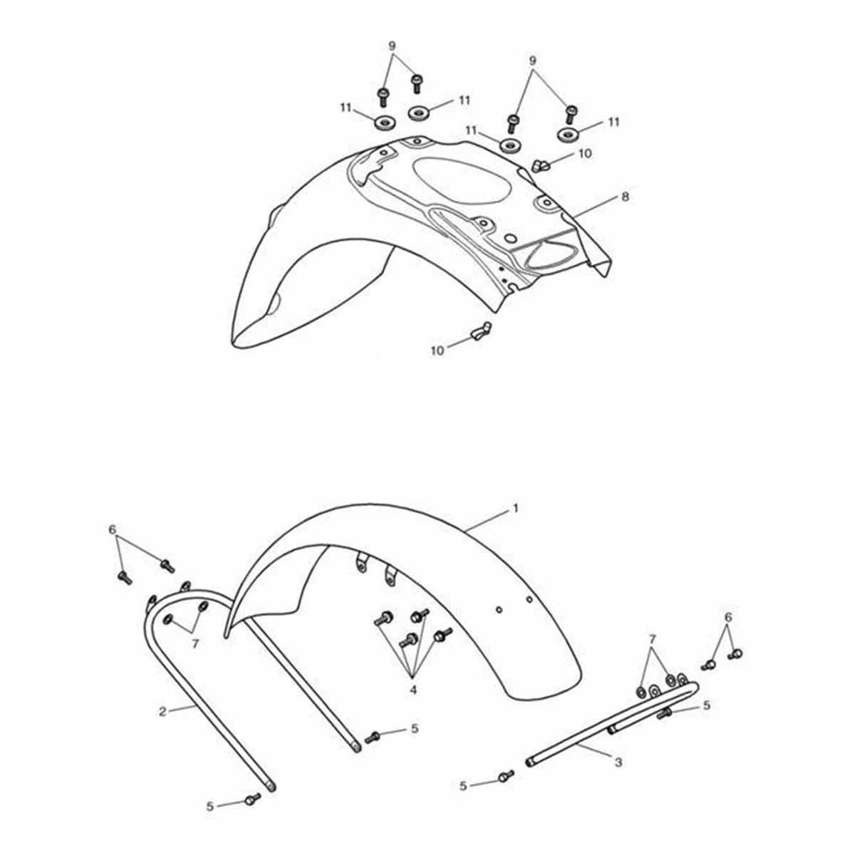 Bild von Mudguard Assy, Rear, Painted