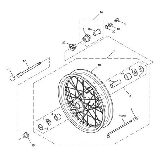 Bild von Nipple, Steel, Spoke