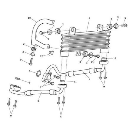 Bild von Oil Cooler, 5 Row, Reinforced